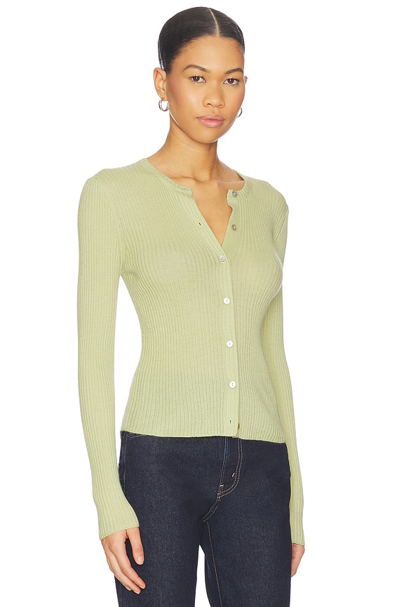 view 2 of 4 CHAQUETA DE PUNTO ACANALADO in Pale Fern