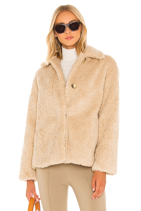 view 2 of 5 Textured Faux Fur Jacket in Fauna
