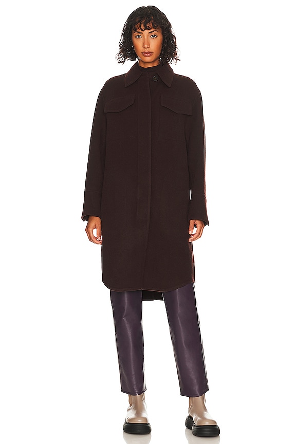 view 2 of 4 Double Wool Shirt Coat in Hickory