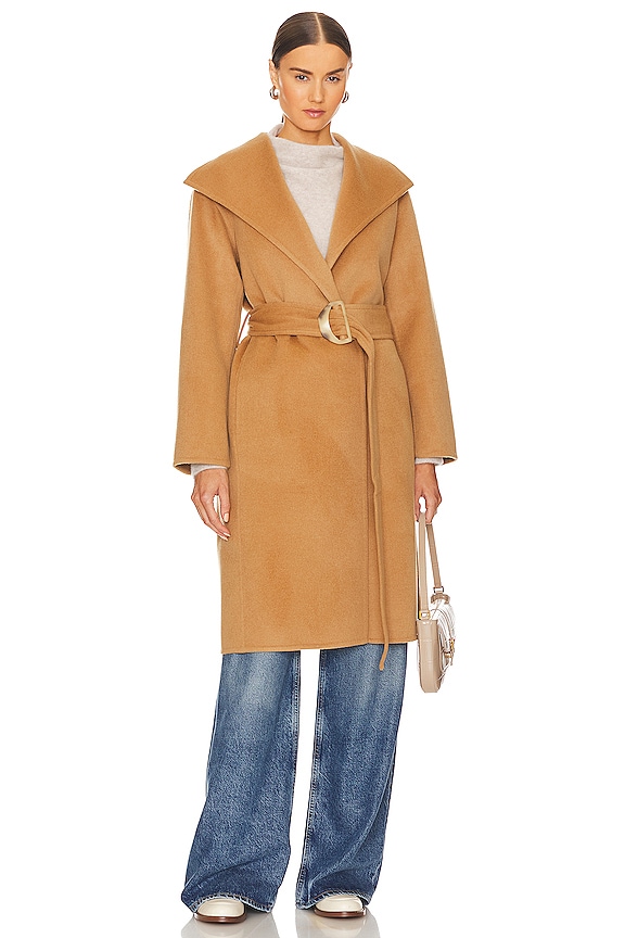 view 2 of 4 ベルト付コート in Almond