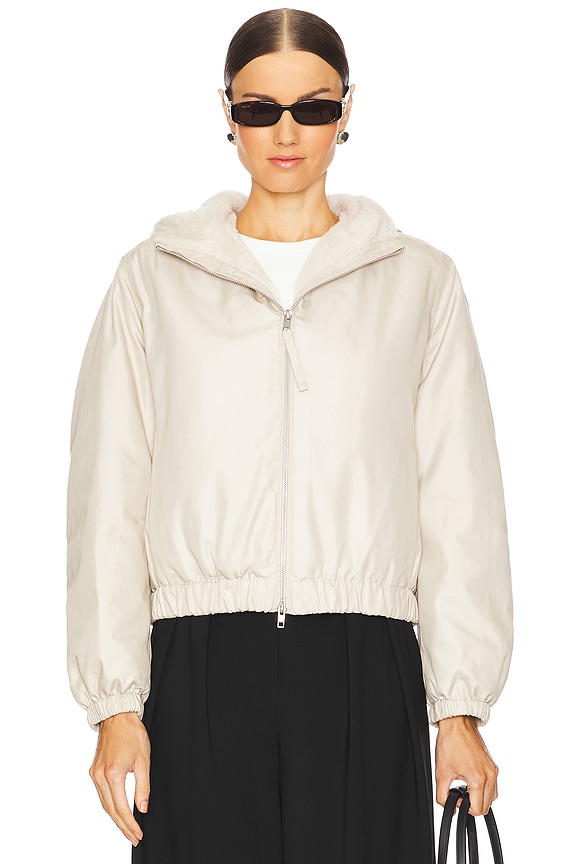 view 2 of 5 모조 퍼 자켓 in Ceramic