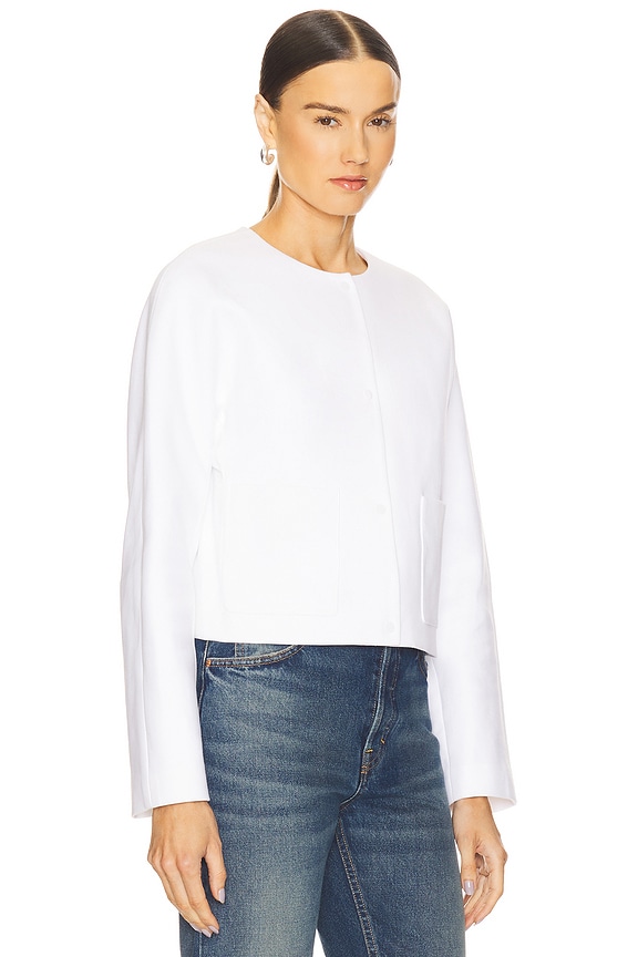 view 2 of 4 Collarless Jacket in Optic White
