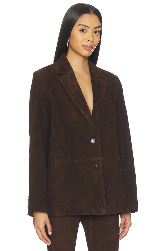 view 2 of 4 BLAZER EN DAIM in Chocolate