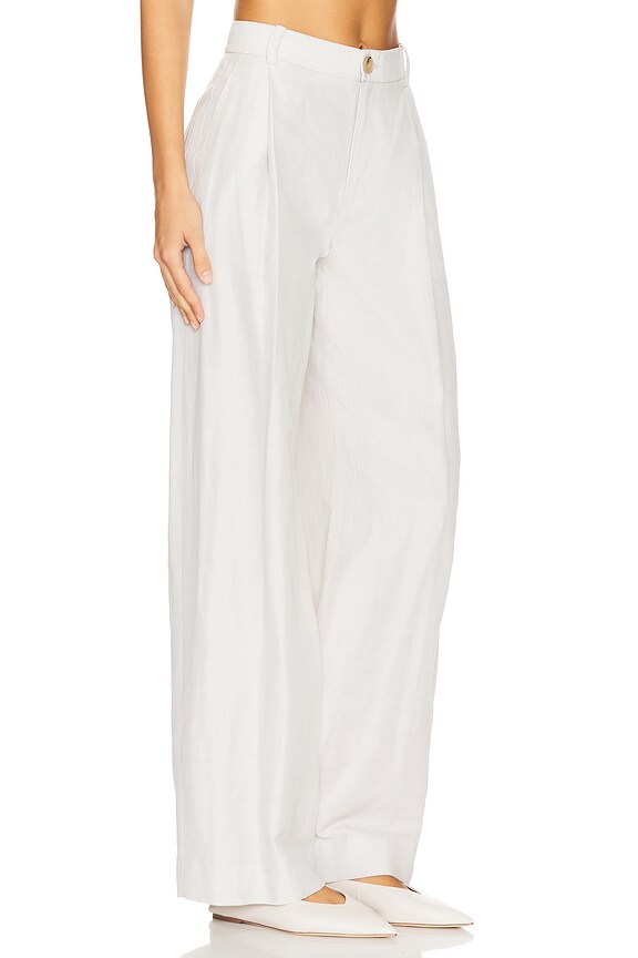 view 2 of 6 High Waisted Casual Tailored Wide Leg in Salt Glass