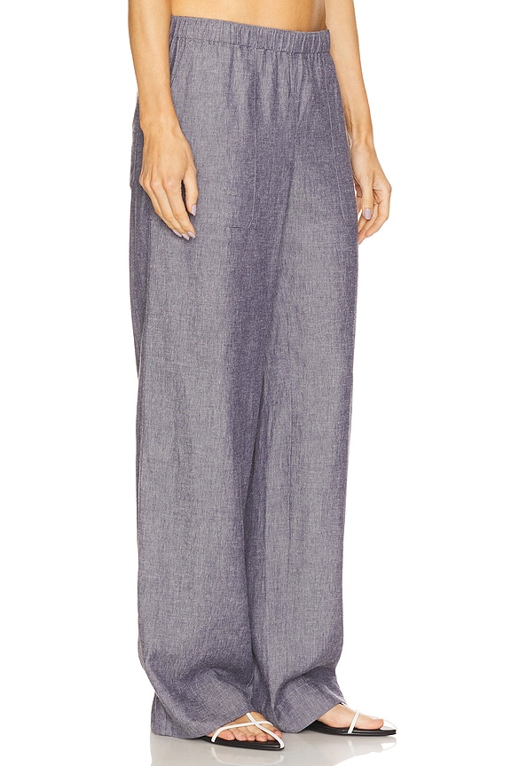 view 2 of 6 Mid Rise Casual Pull On Pant in Mid Indigo