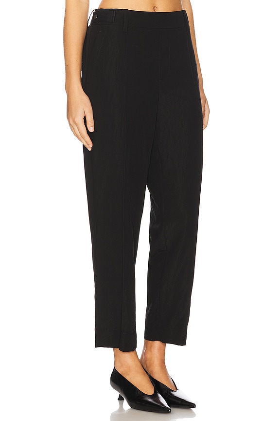 view 2 of 6 미드 라이즈 유틸리티 탭 이지풀온 팬츠 in Black