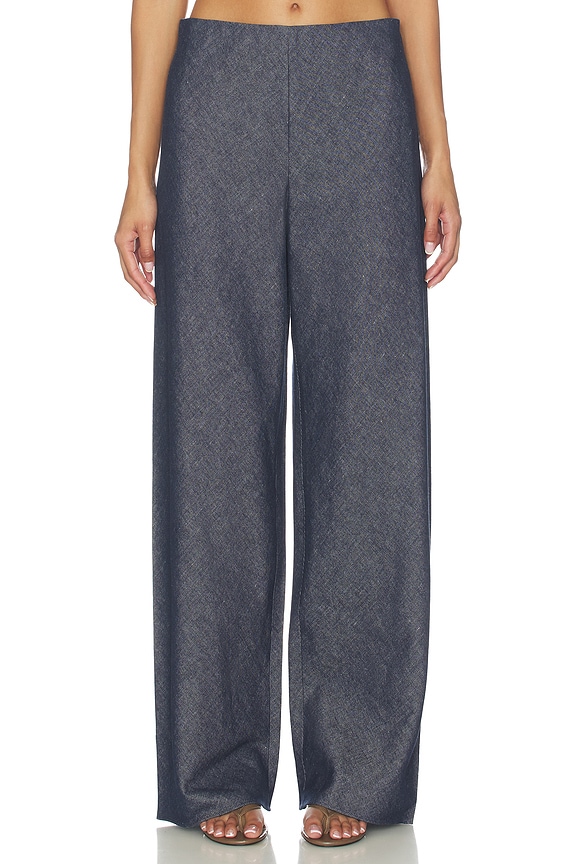 view 1 of 6 Colette Chambray Bias Pant in Indigo