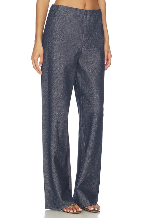 view 2 of 6 Colette Chambray Bias Pant in Indigo