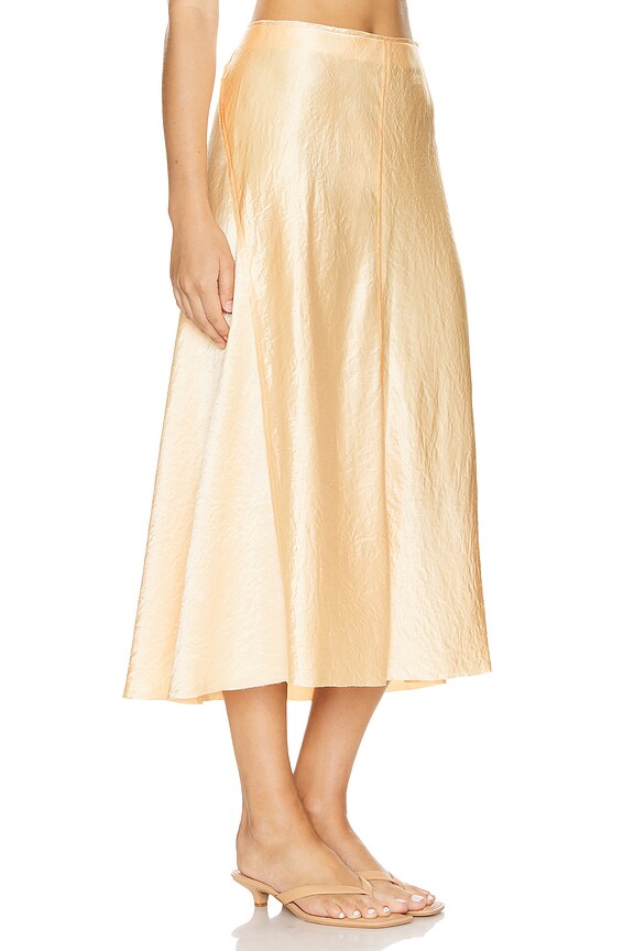 view 2 of 4 Panelled Slip Skirt in Cantaloupe