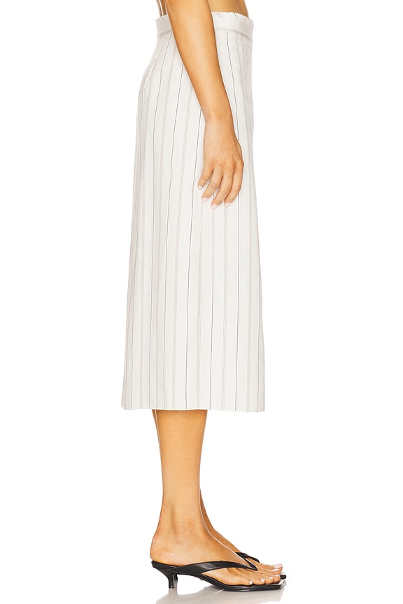 view 2 of 6 Seedling Stripe Wrap Skirt in Off White & Marigold