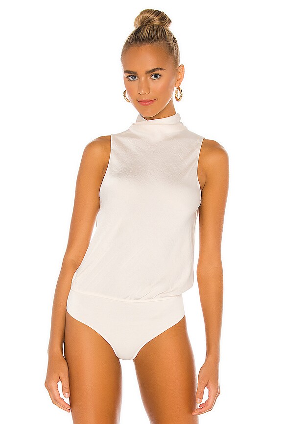 view 2 of 5 Draped Turtleneck Bodysuit in Chiffon