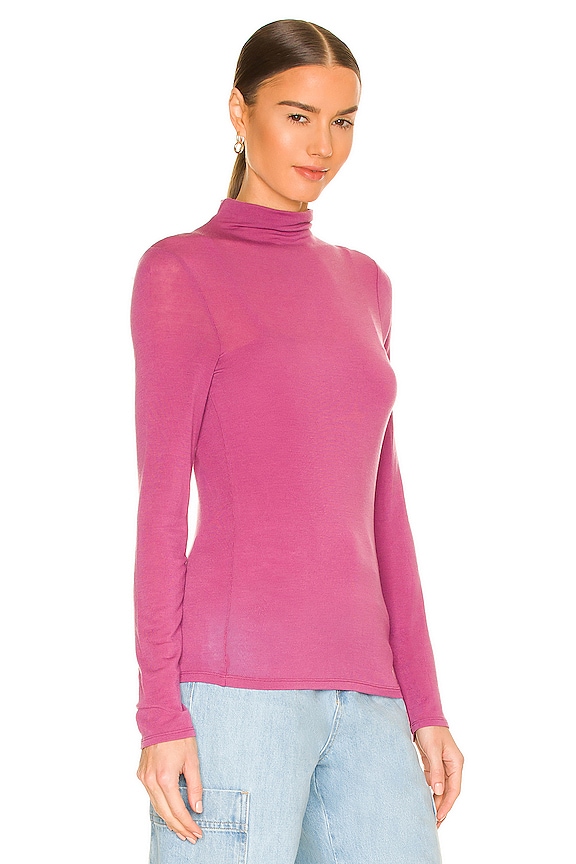 view 2 of 4 Layering Mock Neck Long Sleeve Top in Camelia
