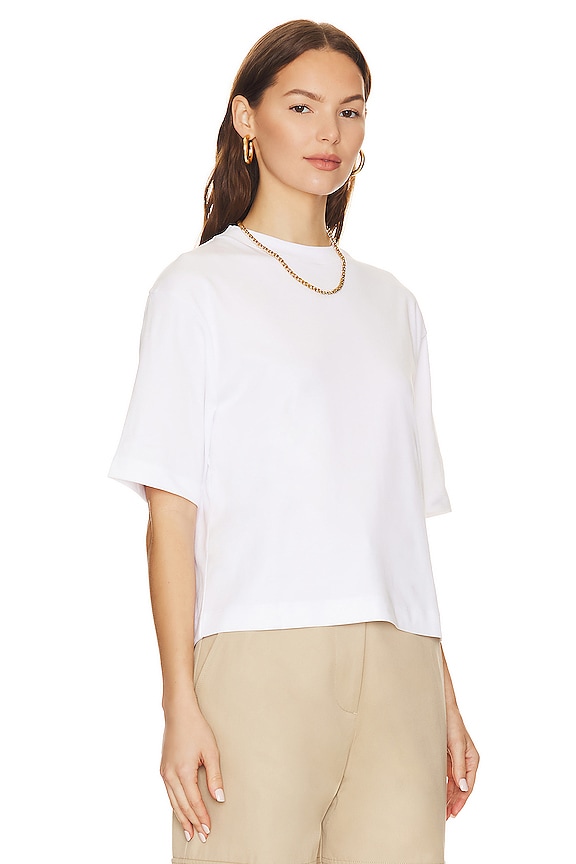 view 2 of 4 T-SHIRT CROPPED WIDE SLEEVE CROP in Optic White