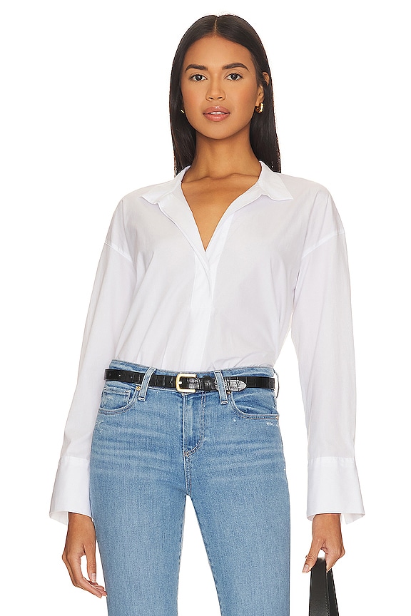 view 1 of 4 CAMISA HALF STAND COLLAR in Optic White