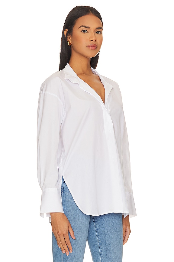 view 2 of 4 CAMISA HALF STAND COLLAR in Optic White