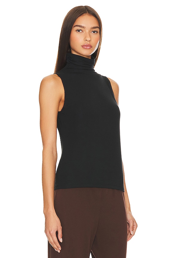 view 2 of 4 スリーブレスタートルネック in Black