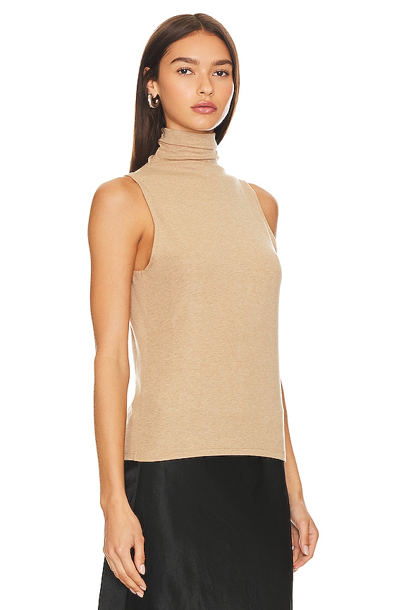 view 2 of 4 Sleeveless Turtleneck in Cashew