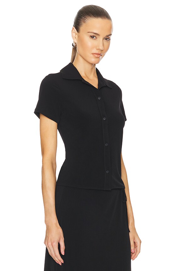 view 2 of 4 SHORT SLEEVE ボタンアップ in Black