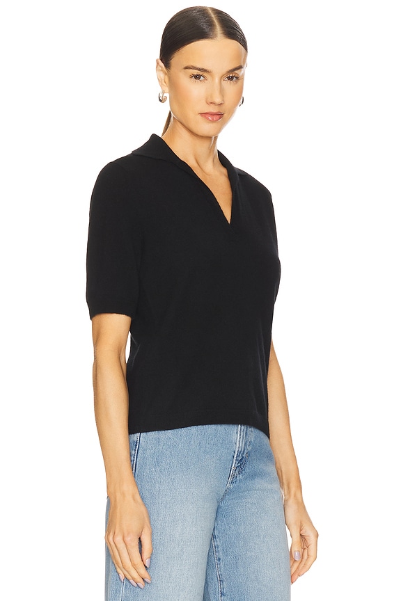 view 2 of 4 Short Sleeve Polo in Black