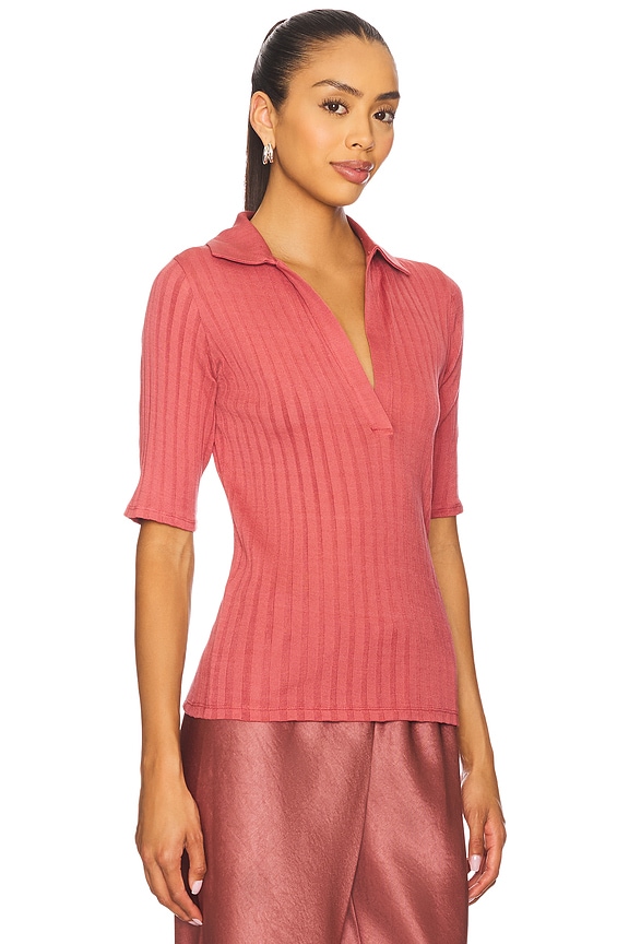 view 2 of 4 エルボウスリーブポロ in Peony Wood