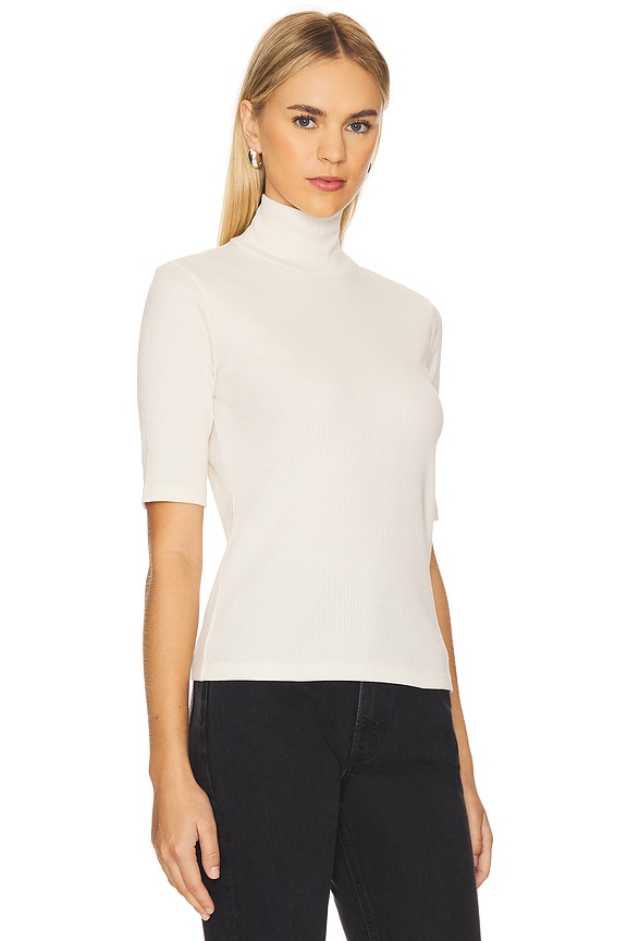 view 2 of 4 Elbow Sleeve Turtleneck in Off White