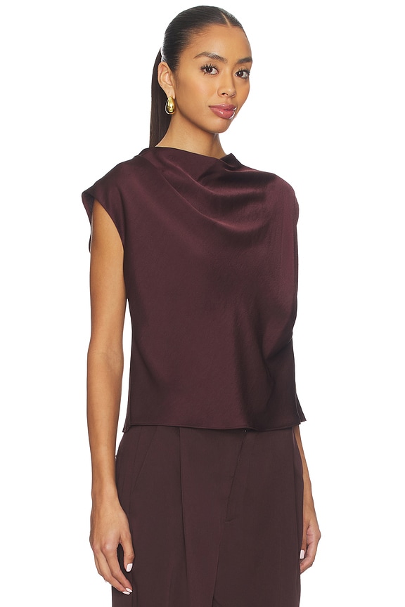 view 2 of 4 TOP DRAPEADO CON CUELLO VUELTO in Fig