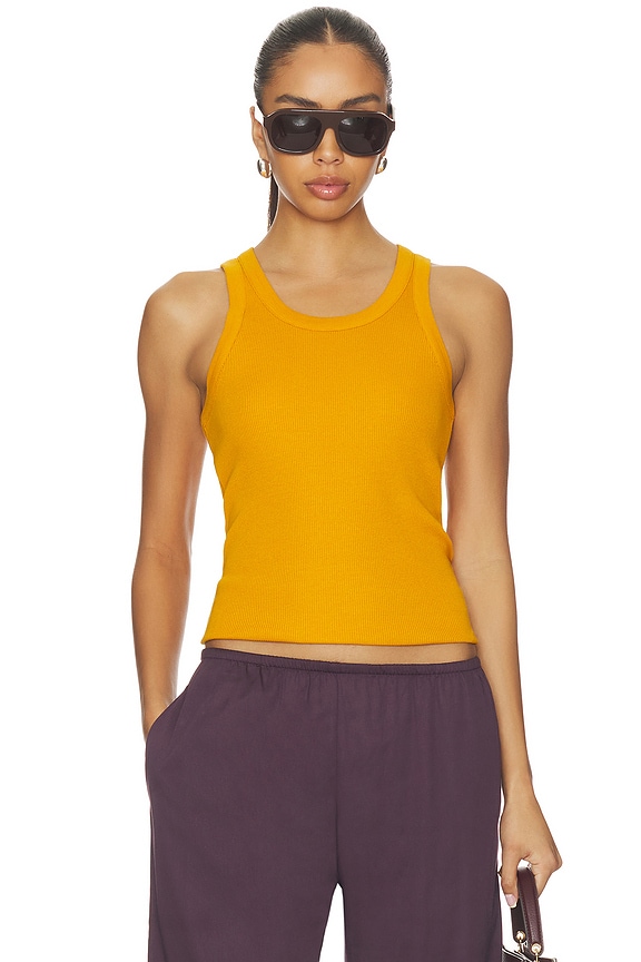 view 1 of 4 Scoop Neck Tank in Clementine