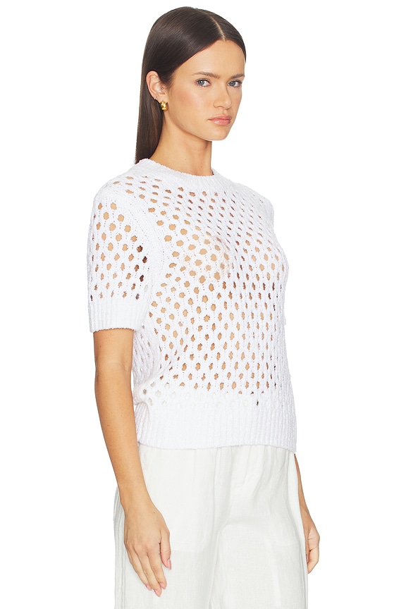 view 2 of 4 T-SHIRT BOXY HONEYCOMB in Optic White