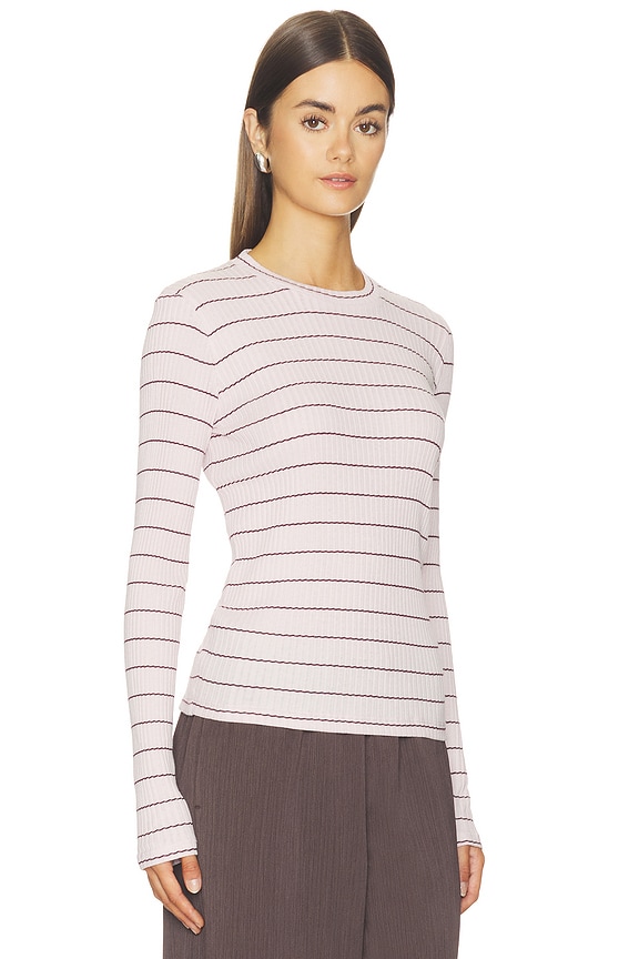 view 2 of 5 TOP TIPO TANK DE CANALÉ CON BORDE DE CONCHA in Light Heather Slipper Rose Combo