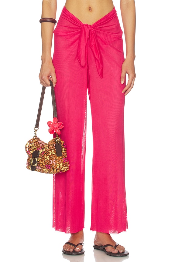 view 1 of 6 PIERNA ANCHA PAREO in Red