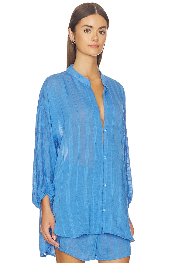 view 2 of 4 Yana Long Sleeve Blouse in Seaspell