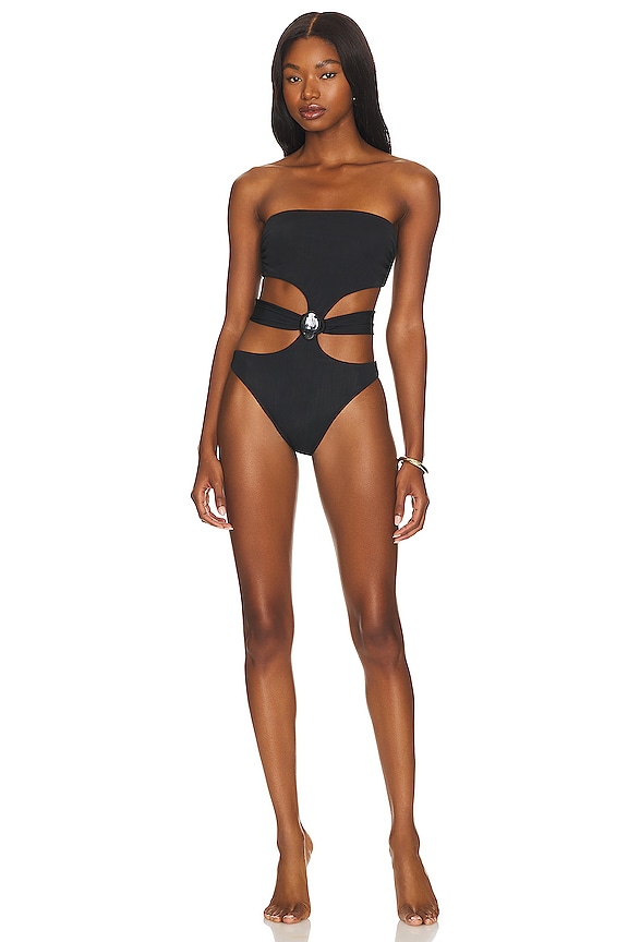view 2 of 5 Kim One Piece Brazilian Swimsuit in Black