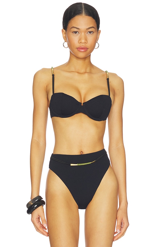 view 1 of 4 HAUT DE MAILLOT DE BAIN MABEL in Black