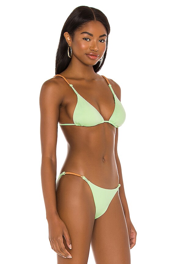 view 2 of 4 Elis Tri Parallel Bikini Top in Lime
