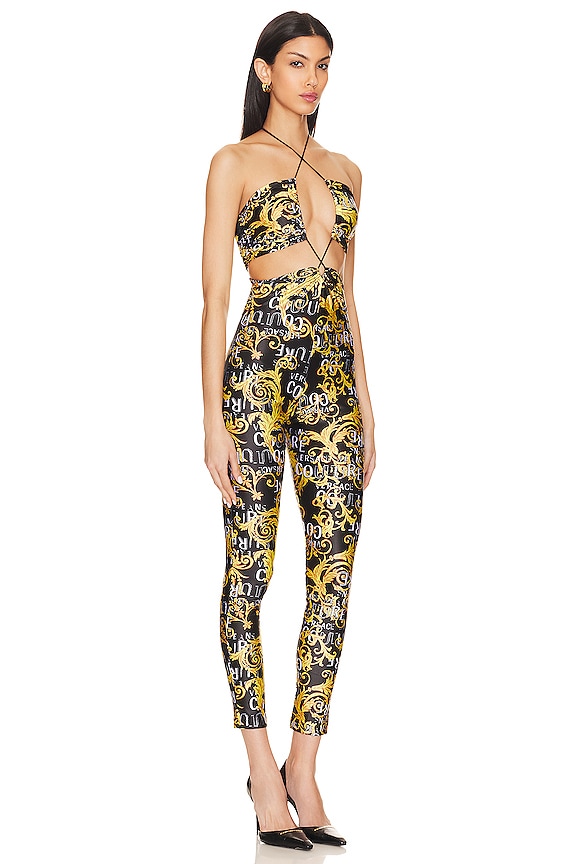 view 2 of 3 Pop Couture Jumpsuit in Black & Gold