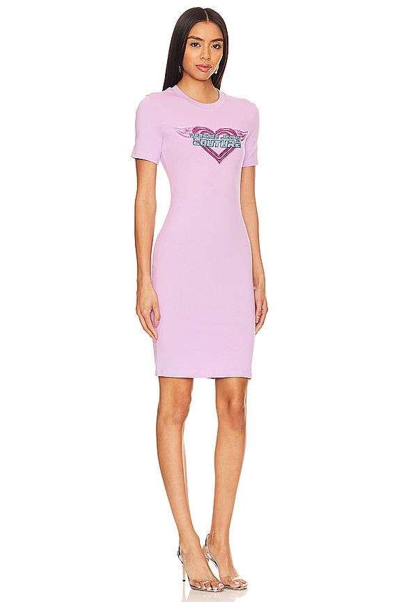 view 2 of 4 ROBE MIDI MANCHES COURTES in E320-lilac