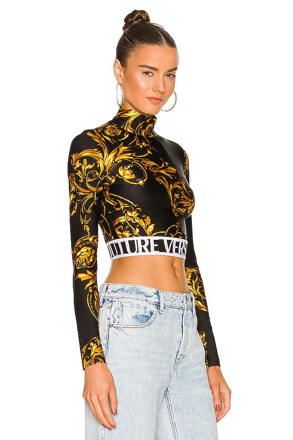 view 2 of 4 Garland Top in Black & Gold