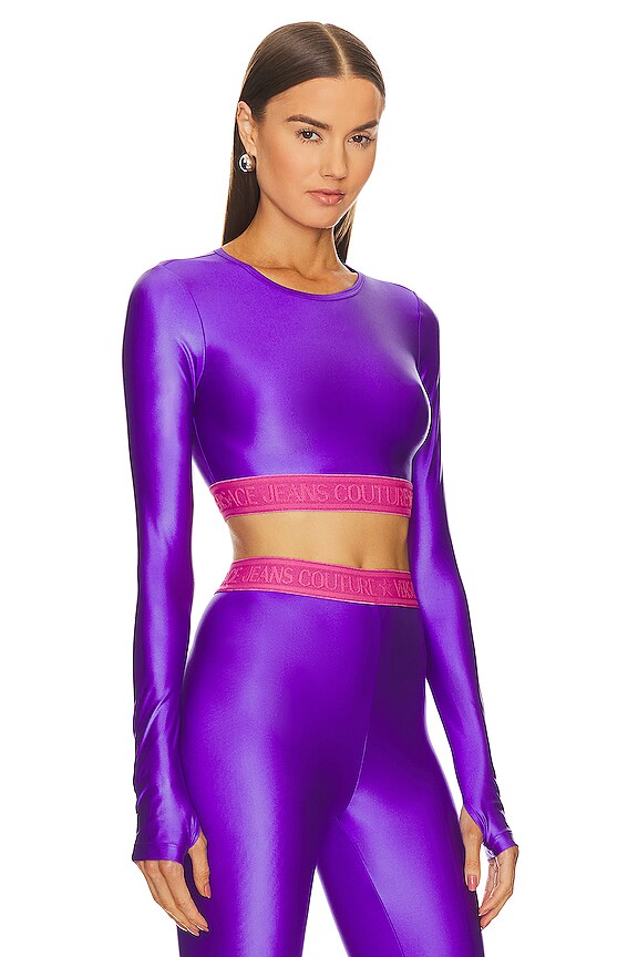 view 2 of 4 Cropped Long Sleeve Tee in Violet