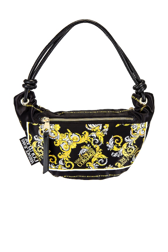 view 2 of 5 SAC PORTÉ ÉPAULE LOGO BAROQUE in Black & Gold