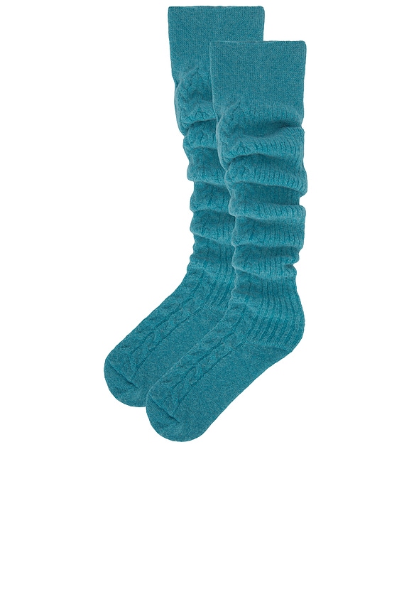 view 2 of 2 Knitted Socks in Grace Blue