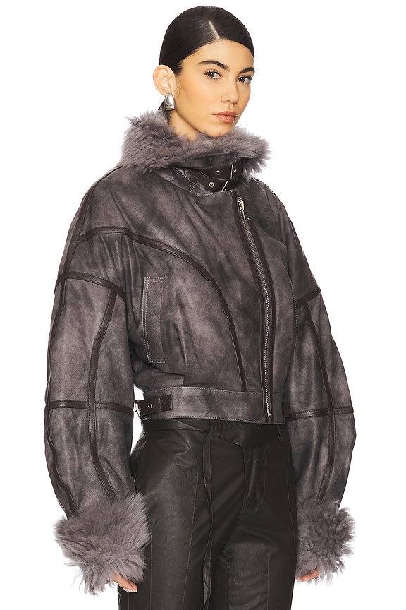view 2 of 5 Signature Aviator Jacket in Gunmetal
