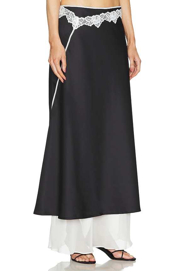 view 2 of 4 Double Layer Skirt in Black