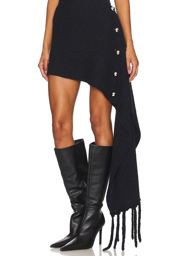 view 2 of 6 МИНИ-ЮБКА СО ШАРФОМ in Black