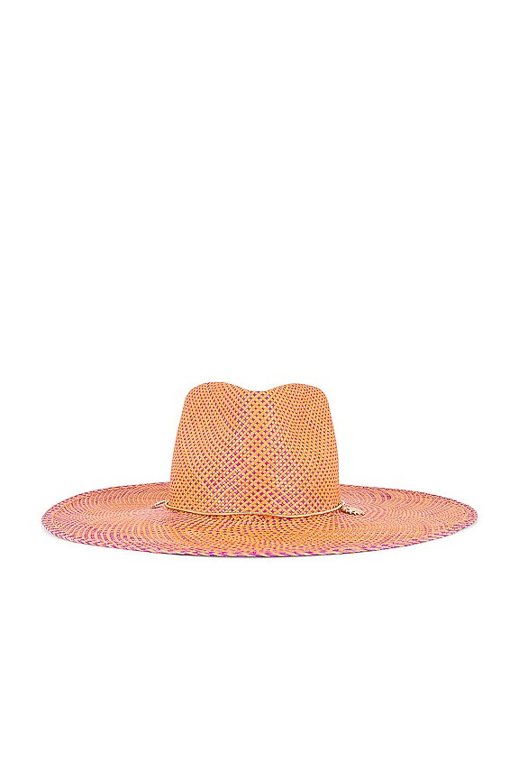 view 2 of 4 Millie Jr Hat in Apricot & Fuchsia