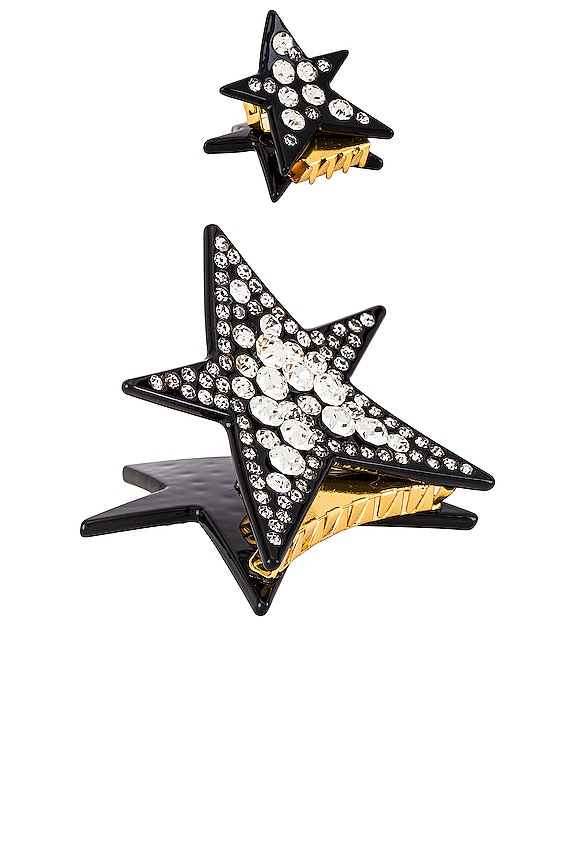 view 2 of 3 Star Clip Set in Black