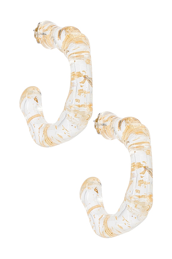 view 1 of 3 Nubia Hoops in Gold Leaf