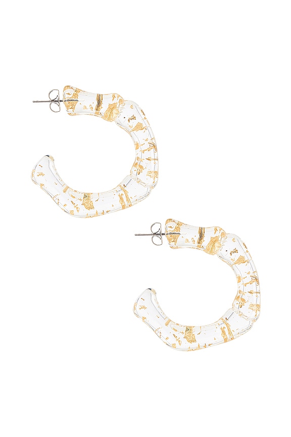 view 2 of 3 Nubia Hoops in Gold Leaf