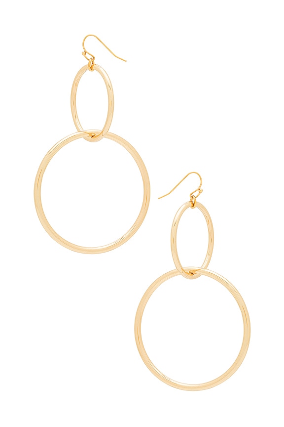 view 2 of 2 The Interlocking Hoop Earrings in Gold