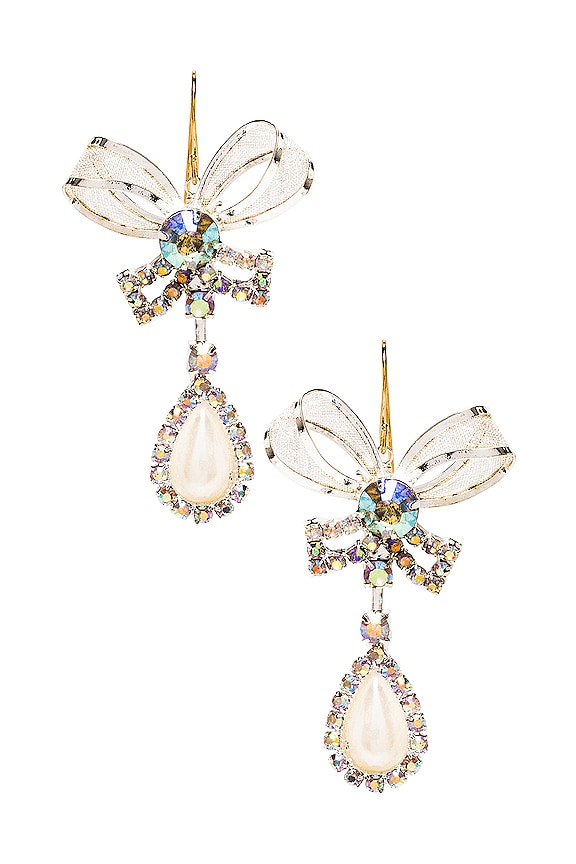 view 1 of 3 The Bow Tie Earrings in Pearl