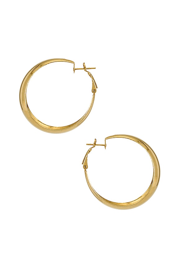 view 2 of 3 The Luna Hoop Earrings in Gold